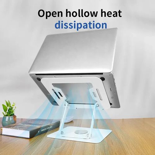 Swivel 360° Universal Metal Laptop & Tablet Stand | Adjustable Desk Riser — image 7