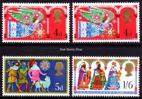 GB 1969 Christmas Complete Set SG812, 812Eb, 813 & 814 MNH Unmounted Mint MNH