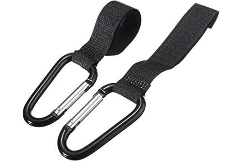 2 Pram Clips | Universal Baby Buggy Pushchair Stroller Shopping Bags Hook Straps — image 6
