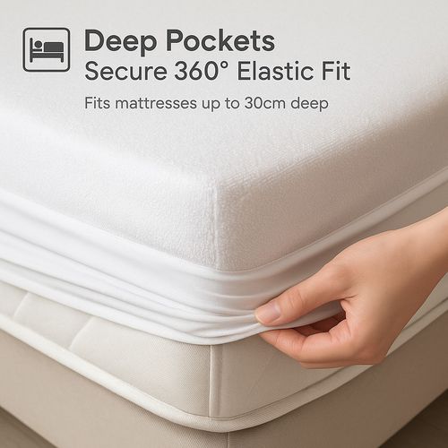2x Waterproof Moses Basket Mattress Protector | Terry Towelling Fitted Sheet |UK — image 8