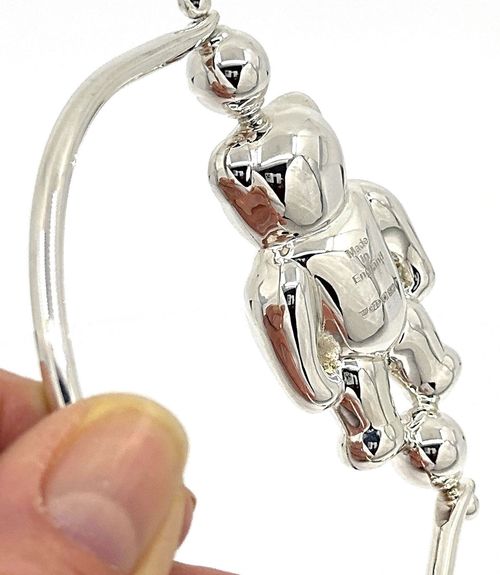 Spinning Baby Rattle Teddy Bear Edwardian Style 925 Sterling Silver English — image 7