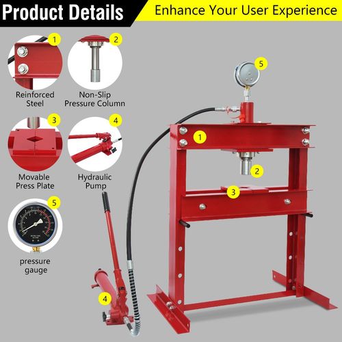 12Ton Hydraulic Shop Press Heavy Duty Garage Hydraulic Press with Press Plate UK — image 4