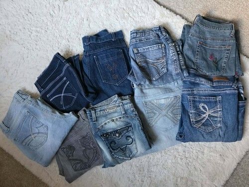 10x Y2K Jeans Reseller Bundle Vintage Denim Job Lot Mixed Brands Sizes Wholesale