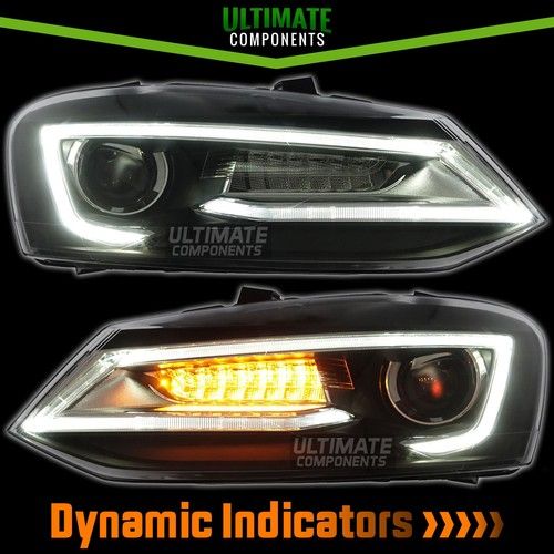 VW Polo Mk5 09-18 6C 6R LED DRL Projector Headlights Sequential Indicators VLAND