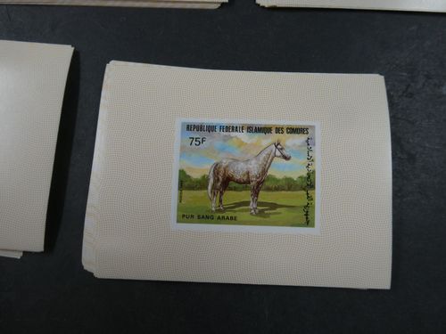 Comoros 1983, 25 Unperforated Special Block Series "Horse Breeds", **/MNH — image 9