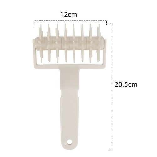 Plastic Pizza Pastry Roller Pin Baking Cookie Biscuit Dough Holes Puncher Tools
