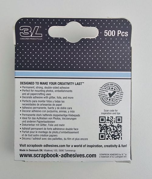 500 DOUBLE SIDED STICKY TABS MOUNTING SQUARES PHOTO MOUNTS SELF ADHESIVE — image 2