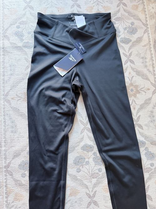 Reebok Speedwick Women’s Black Ankle Gym Leggings Stretch Size S 30in — image 2