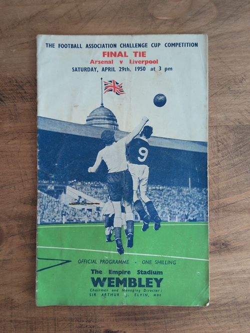 1950 FA Cup Final Arsenal v Liverpool Programme. Original. Very Rare — image 1