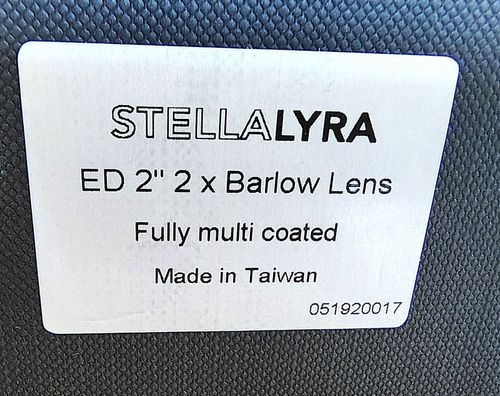 StellaLyra 2X ED Deluxe 2" Barlow Lens  — image 6