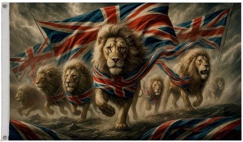 England Football World Cup Lion Pack Polyester 5'x3' Flag — image 1