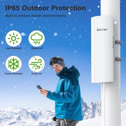 Gigabit Wireless Bridge,5.8G 3KM Point to Point WiFi Bridge Outdoor with Bracket — image 5