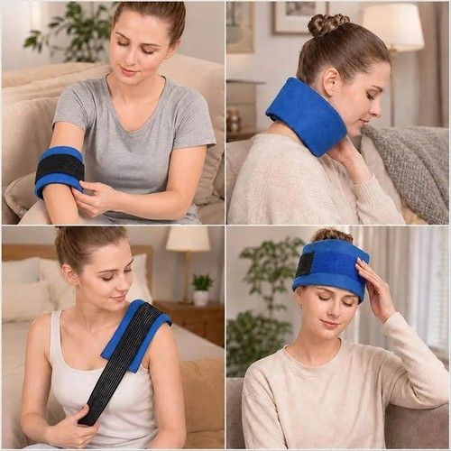 Reusable Hot Cold Gel Ice Pack Compress Wrap Therapy Pain Relief Knee Elbow Join