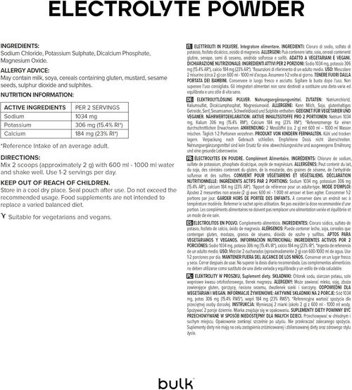 Electrolyte Powder Unflavoured 100g 50 Servings Zero Sugar Drink Mix — image 3