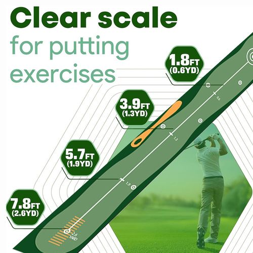 Golf Putting Mat Training Aid Equipment Improve Putting Accuracy Golf Practice — image 7