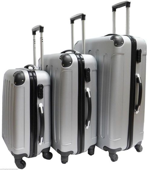 Hard Shell 4 Wheel Spinner Suitcases Luggage Set Cabin Trolley Hand Luggage 