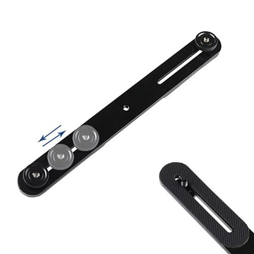 Dual Camera Mount Flash Bracket Extension Bar Arm Tripod Holder MIC LED Monitor — image 11