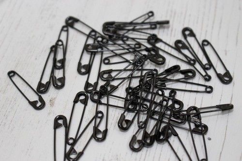 Multipurpose Metal Color Plated Safety Pins Craft Sewing Nickel Assorted Size