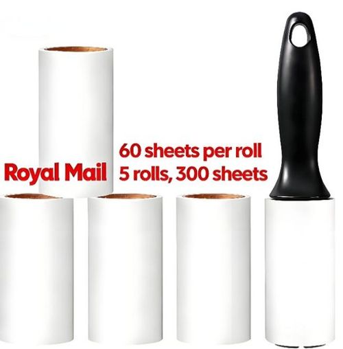5 X Lint Roller Refills Rolls Clothes Fluff Dust Pet Hair Remover Sticky Laundry