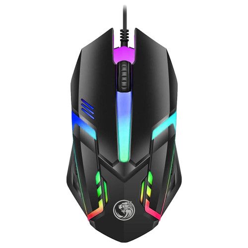 NEW WIRED USB OPTICAL MOUSE FOR PC LAPTOP COMPUTER ANDROID BOX SCROLL RGB LED UK