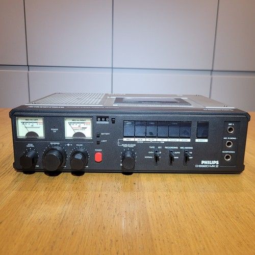 Philips D6920 MK2 Stereo Cassette Recorder 3 Motor Full Logic Tested Working