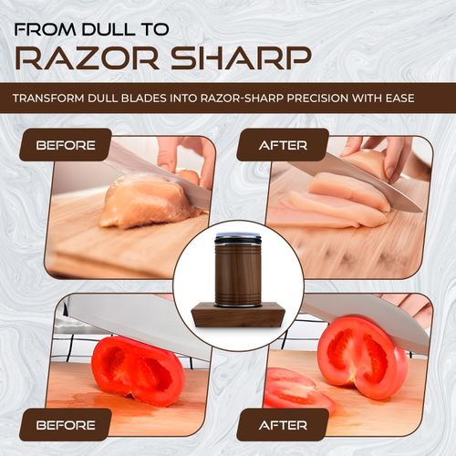 Rolling Knife Sharpener Walnut – Premium Magnetic 15°/20° Knife Sharpener — image 4