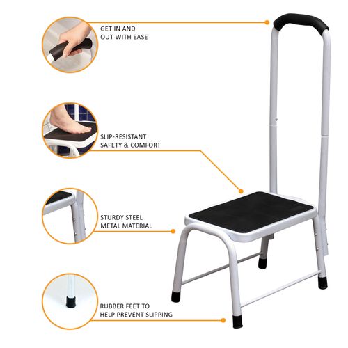 NON SLIP SAFETY KITCHEN BATH DISABILITY AID STOOL Metal MOBILITY SHOWER STEP — image 4