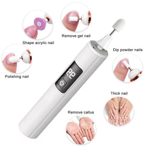 Professional Electric Nail Polisher,Rechargeable Manicure Pedicure LED Display — image 4
