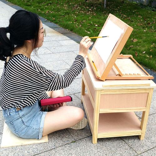 Art drawing board Adjustable drawing sketching board wood paint tool Portable — image 4