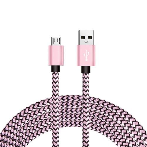 Heavyduty Braided Micro USB Charger Charging Lead Data Sync Phone Cable 1M 2M 3M
