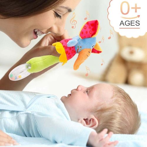 Baby Rattle Toys Set Plush Animal Handbells newborn Baby Sensory Gifts — image 4