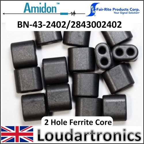 Amidon BN43-2402/FAIR-RITE 2843002402 - 2-hole Binocular Ferrite Cores