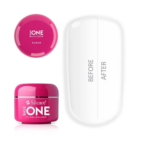 Base One Clear Cover Diamond Touch Thick French Pink UV Gel Nail BUILDER Silcare