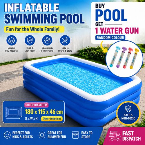 Large Family Swimming Pool Garden Outdoor Summer Inflatable Kids Paddling Pools