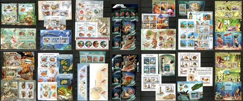 SHELLS Marine Fauna Collection 50 s/s Mi. CV 553€ MNH FREE SHIPPING #CNA145 — image 1