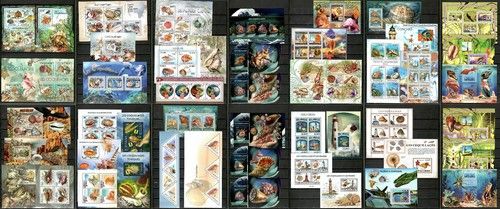 SHELLS Marine Fauna Collection 50 s/s Mi. CV 553€ MNH FREE SHIPPING #CNA145