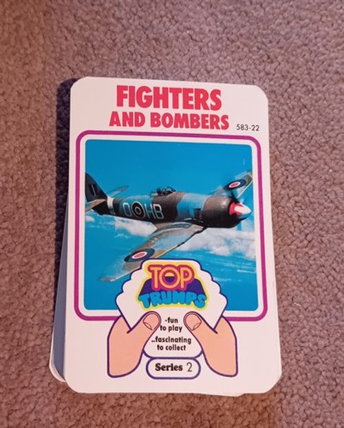 Vintage 1970s Top Trumps Series 2  Fighters & Bombers (#583-22) - Dubreq, VGC