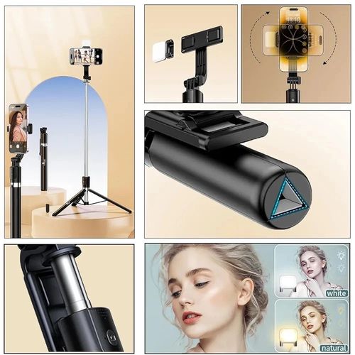 170CM Bluetooth Selfie Tripod Telescopic Stick Remote Extendable WITH FREE GIFT — image 6