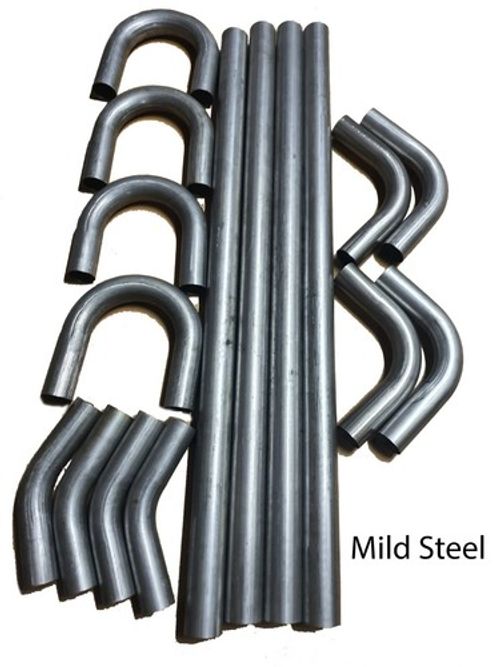 16 Pcs MILD STEEL Exhaust Kit Car Mandrel Bend Pipe Elbow Tubing 45,180,90 Deg