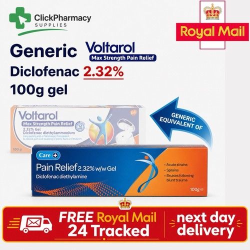 (Generic Voltarol) Diclofenac 2.32% MAX Strength Gel -100g | NEXT DAY DELIVERY |