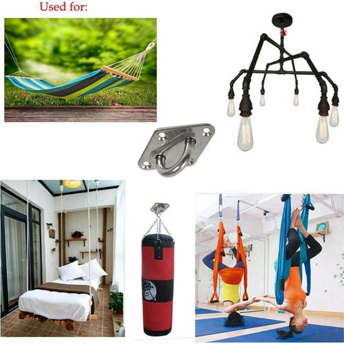 2X Heavy Duty Stainless Hammock Hanging Hook Kit Swing Chair Bracket Hardware — image 5