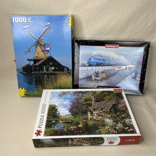 Jigsaw Puzzle Bundle x15 Joblot 1000 Pieces Christmas Hobby Unchecked Pastime — image 16