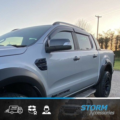 4PCS WIND DEFLECTORS FOR FORD RANGER T6 T7 T8 WILDTRAK 2012-2022 DCAB