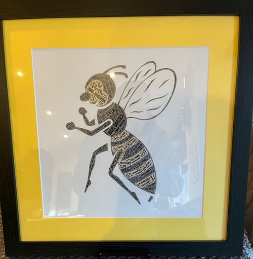 Coventry Bees Speedway Framed and Mounted Digital Art Print ‘Fighting Bee’ — image 1