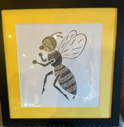 Coventry Bees Speedway Framed and Mounted Digital Art Print ‘Fighting Bee’