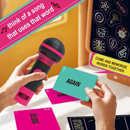 Grab The Mic Fun Music Card Game Family Karaoke Party Board Games  2-10 Players — image 5