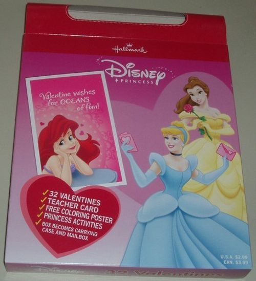 HALLMARK Disney PRINCESS 32 VALENTINE CARDS with Stickers! PLUS!