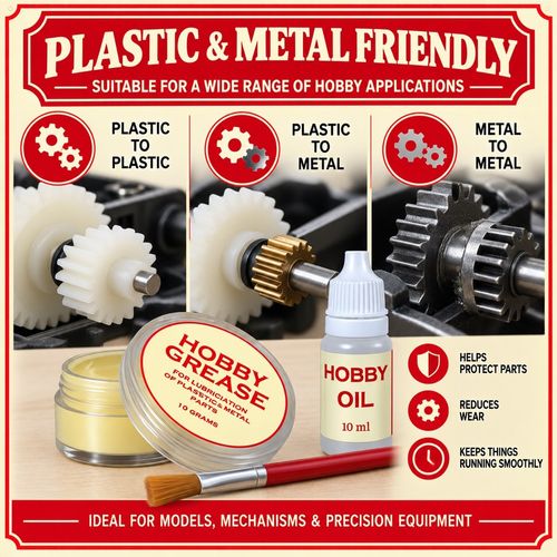 Hobby Grease and Oil Set - Lubrication Kit - For Model Railway, RC Vehicles, etc — image 7