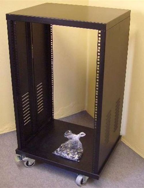 18 U 19" steel rack rack server rack studio rack table rack incl. wheels Roadinger