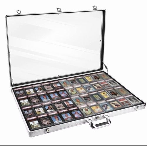 34''×22'' Large Lockable Aluminum Trading Card Display Case Card Show Essential